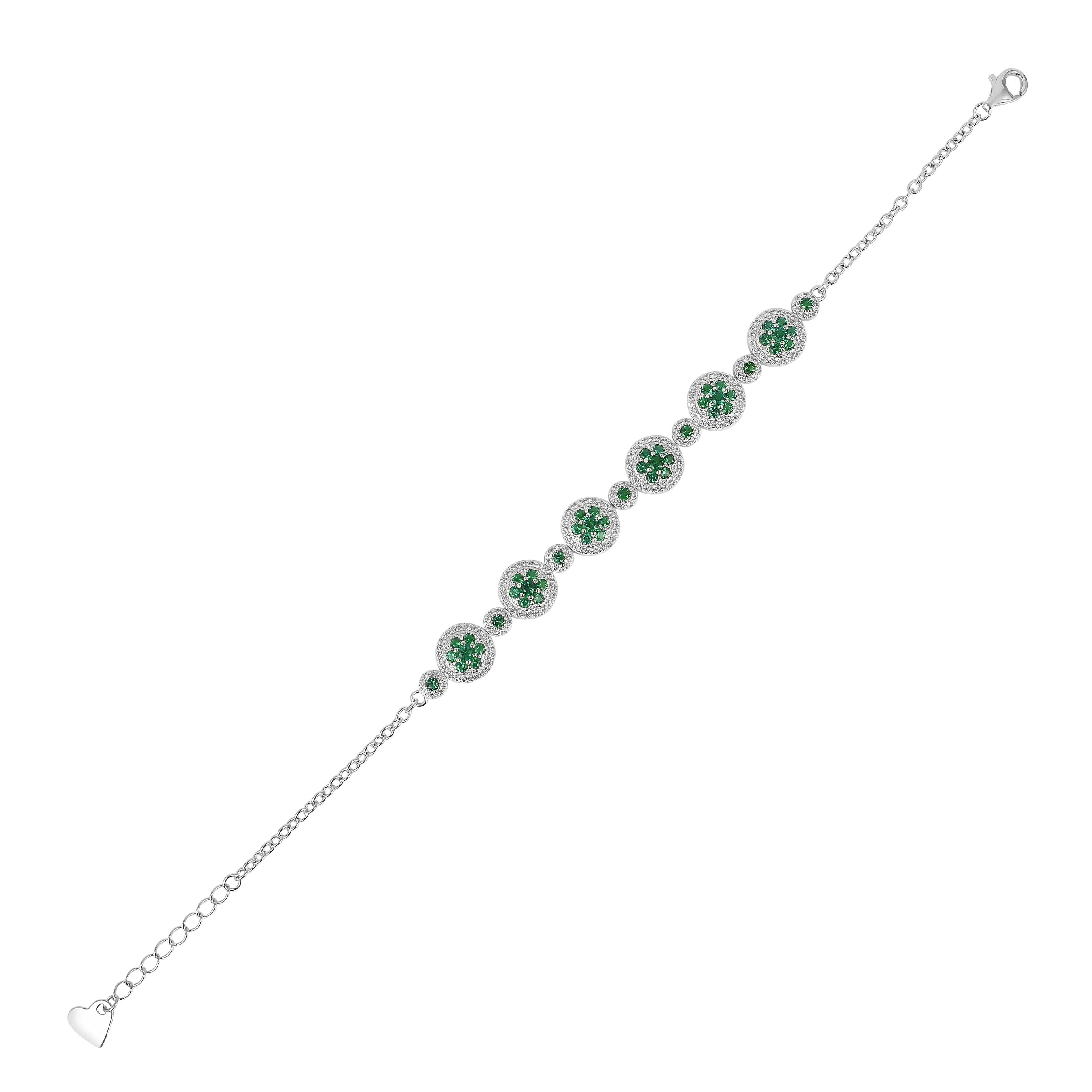 Lab Grown Emerald White Halo Bracelet FineColorJewels best gift for girls, best gift for women, Bracelet Gift For Her, Bridesmaid Gift 925 Sterling Silver, Christmas gift, Created emerald bracelet, gift for her, Gift for Mom, gift for women, gift from daughter, gift ideas for her, gifts for her, green gemstone bracelet, Mother's Day Gift, New Year gift, tennis bracelet., Valentine's Day gift, Wedding Bridal Bracelet