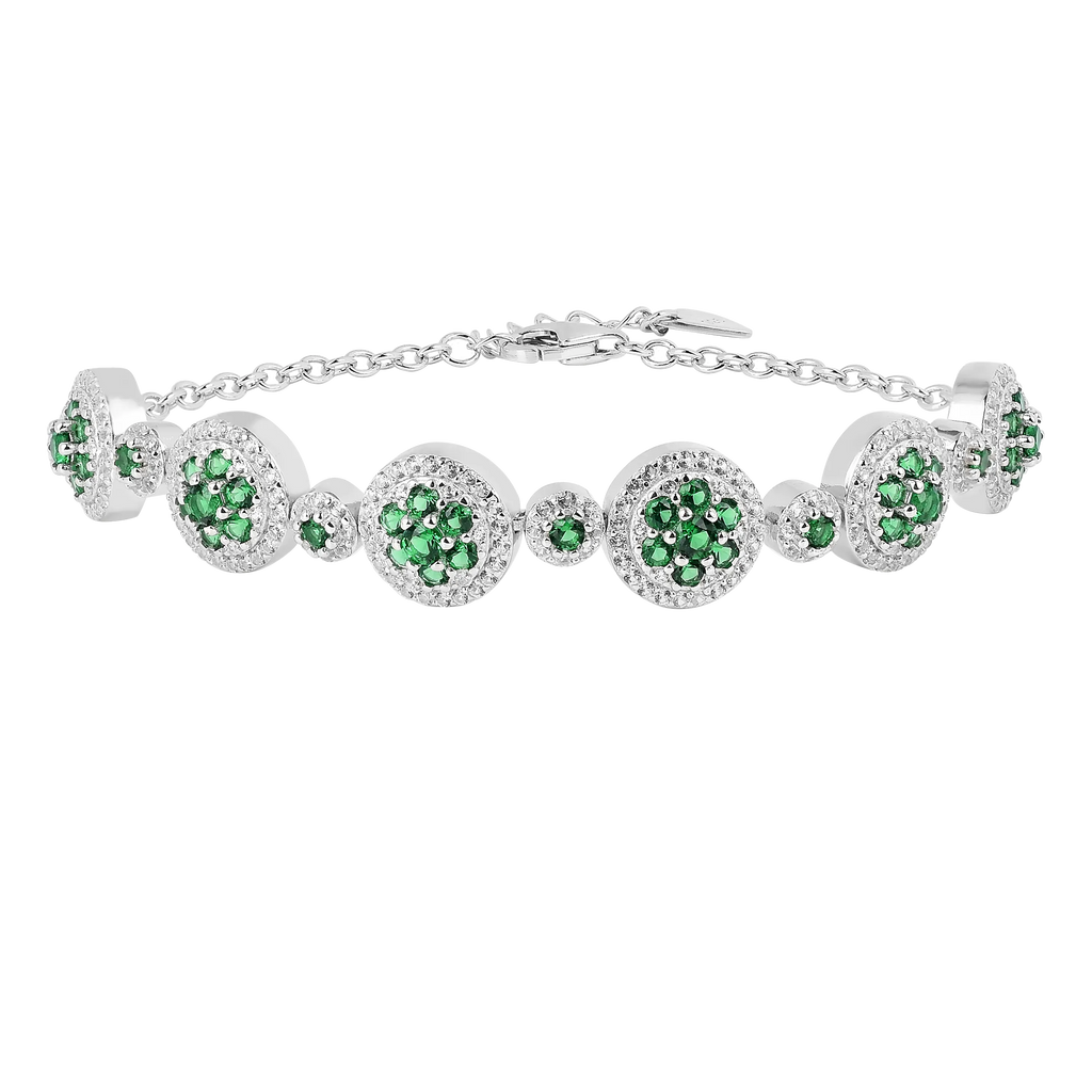 Lab Grown Emerald White Halo Bracelet FineColorJewels best gift for girls, best gift for women, Bracelet Gift For Her, Bridesmaid Gift 925 Sterling Silver, Christmas gift, Created emerald bracelet, gift for her, Gift for Mom, gift for women, gift from daughter, gift ideas for her, gifts for her, green gemstone bracelet, Mother's Day Gift, New Year gift, tennis bracelet., Valentine's Day gift, Wedding Bridal Bracelet