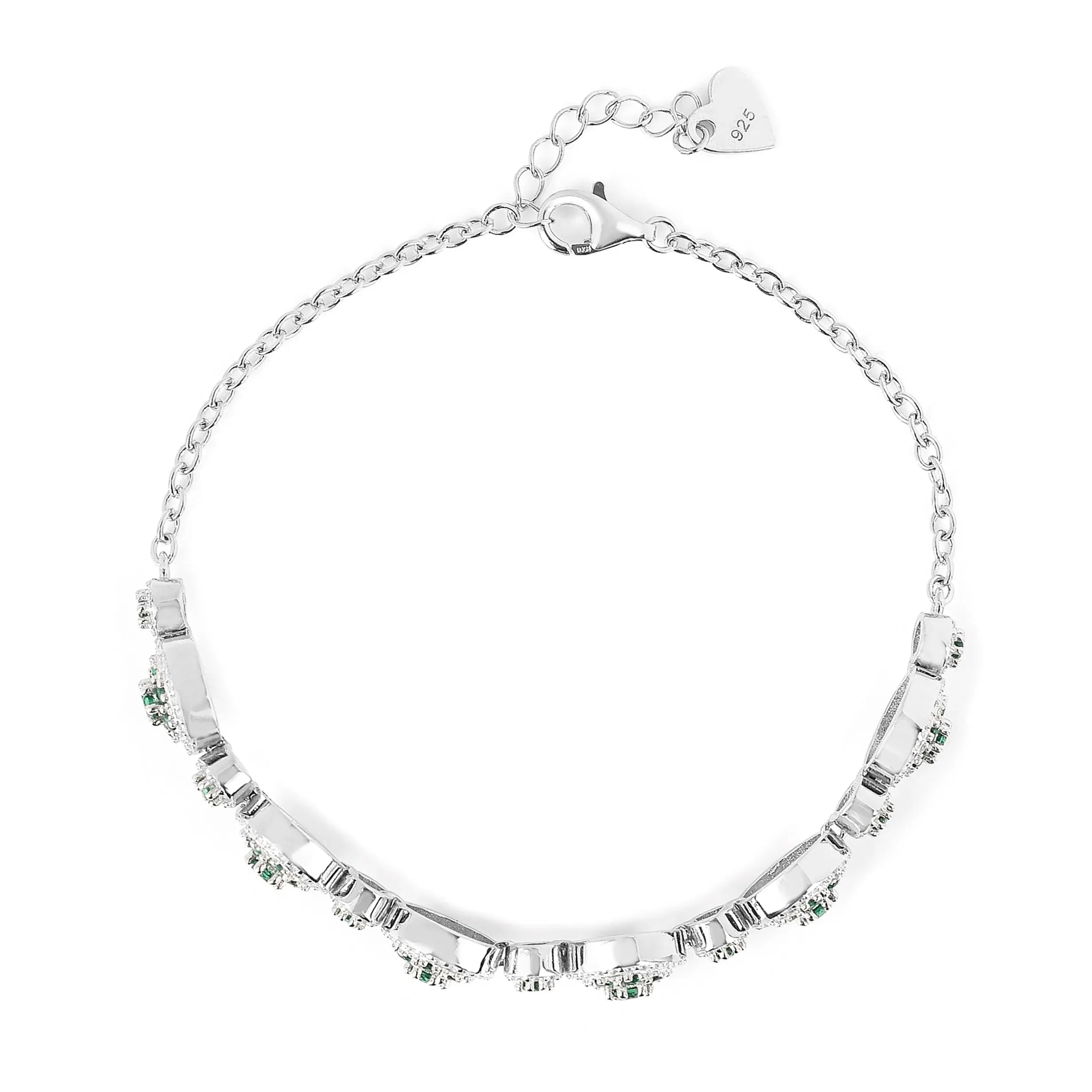 Lab Grown Emerald White Halo Bracelet FineColorJewels best gift for girls, best gift for women, Bracelet Gift For Her, Bridesmaid Gift 925 Sterling Silver, Christmas gift, Created emerald bracelet, gift for her, Gift for Mom, gift for women, gift from daughter, gift ideas for her, gifts for her, green gemstone bracelet, Mother's Day Gift, New Year gift, tennis bracelet., Valentine's Day gift, Wedding Bridal Bracelet