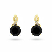 Load image into Gallery viewer, Natural Black Onyx Sterling Silver Earrings