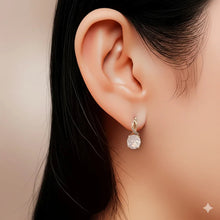 Load image into Gallery viewer, Natural Rose Quartz Silver Leverback Earrings