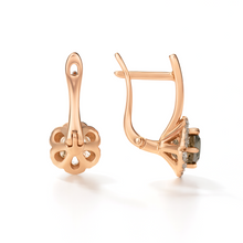 Load image into Gallery viewer, Natural Smoky Quartz Silver Drop Earrings