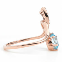 Load image into Gallery viewer, Natural Sky Blue Topaz Sterling Silver Bypass Ring