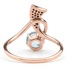 Load image into Gallery viewer, Natural Sky Blue Topaz Sterling Silver Bypass Ring