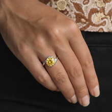 Load image into Gallery viewer, Yellow Natural Citrine Sterling Silver Bypass Ring