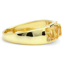 Load image into Gallery viewer, Natural Citrine Sterling Silver Leaf Band Ring