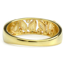 Load image into Gallery viewer, Natural Citrine Sterling Silver Leaf Band Ring