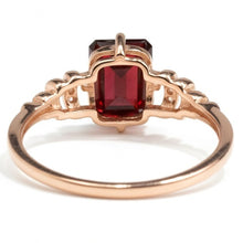 Load image into Gallery viewer, Natural Red Garnet Octagon Ring Sterling Silver