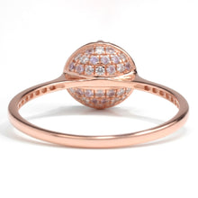 Load image into Gallery viewer, Natural Purple Amethyst Sterling Silver Round Pave Ring