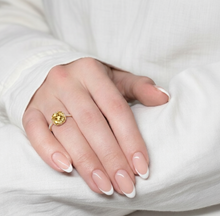 Load image into Gallery viewer, Natural Yellow Citrine Sterling Silver Round Ring