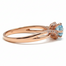 Load image into Gallery viewer, Natural Sky Blue Topaz Stone Bypass Ring Silver