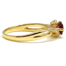 Load image into Gallery viewer, Natural Garnet Stone Bypass Ring Silver