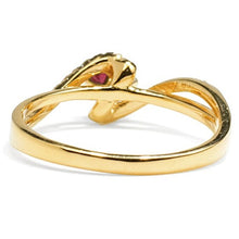 Load image into Gallery viewer, Natural Garnet Stone Bypass Ring Silver