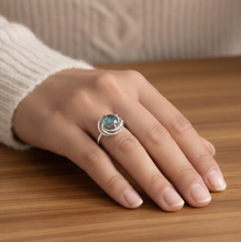 Load image into Gallery viewer, Natural Labradorite 925 Sterling Silver Statement Ring