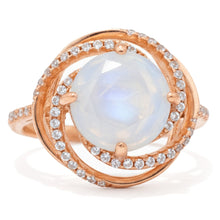 Load image into Gallery viewer, Natural White Moonstone Sterling Silver Ring