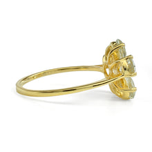 Load image into Gallery viewer, Natural Green Amethyst Sterling Silver Flower Ring