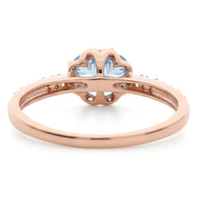 Load image into Gallery viewer, Round Natural Sky Blue Topaz Gemstone Silver Ring