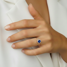 Load image into Gallery viewer, Natural Round Iolite Sterling Silver Ring