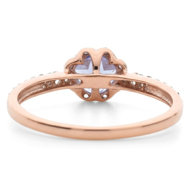 Natural Round Iolite Sterling Silver Ring