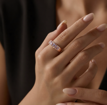 Load image into Gallery viewer, Natural Purple Amethyst Sterling Silver Leaf Band Ring
