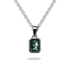 Load image into Gallery viewer, photo of Octagon Moss Agate Pendant