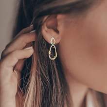 Load image into Gallery viewer, Multi Color Dangling Earrings Fine Color Jewels $50-100, 925-Sterling-Silver, Amethyst, Blue Topaz, Dangle, dla-dm-discount-all-143240, dla-dm-discount-all-154898, Hoop, Peridot, Round, sale