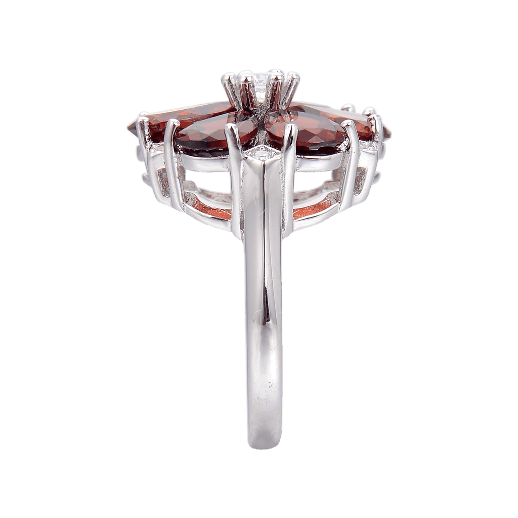 Signature Sterling Silver Blooming Garnet Ring.
$ 50 - 100, Garnet, Red, Pear, 925 Sterling Silver, Fashion, Cocktail