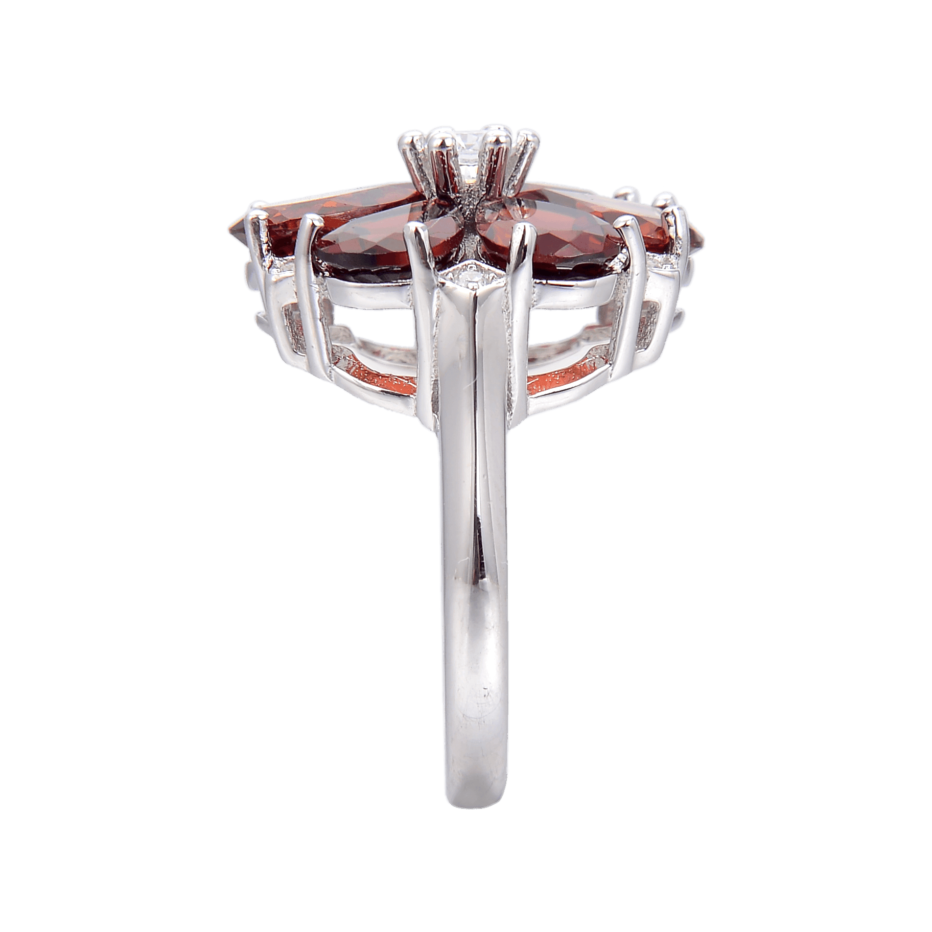 Signature Sterling Silver Blooming Garnet Ring.
$ 50 - 100, Garnet, Red, Pear, 925 Sterling Silver, Fashion, Cocktail