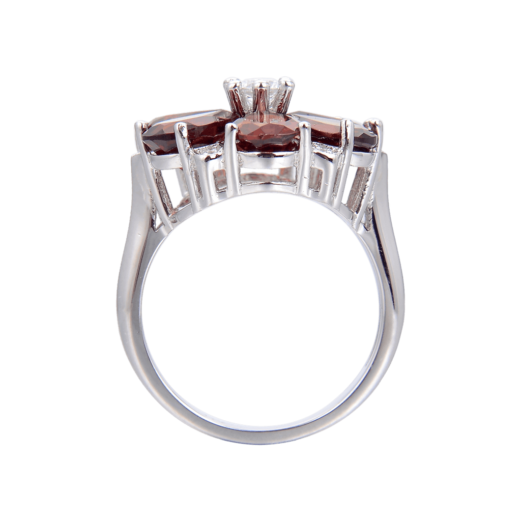 Signature Sterling Silver Blooming Garnet Ring.
$ 50 - 100, Garnet, Red, Pear, 925 Sterling Silver, Fashion, Cocktail