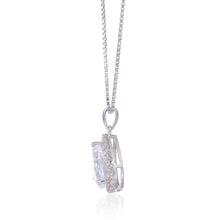 Load image into Gallery viewer, Classic White Topaz Pear Shaped Pendant.
$ 50 &amp; Under, White Topaz, White, Pear, 925 Sterling Silver, Halo
