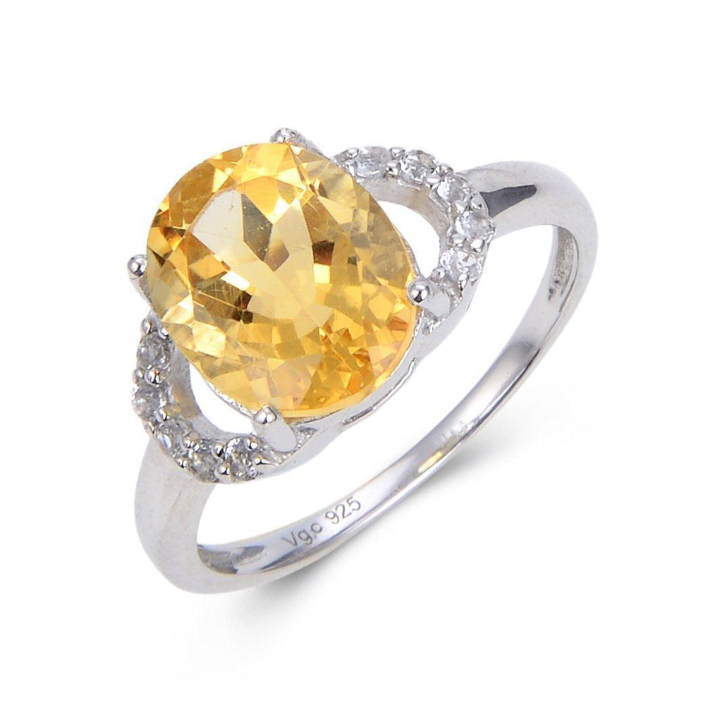 cocktail ring design, natural citrine split band design, natural topaz ring