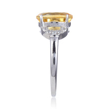 Load image into Gallery viewer, Sterling Silver Oval Citrine White Topaz Ring
$ 50 – 100, 6, 7, 8, Oval, Citrine, Golden Yellow, White, White Topaz, 925 Sterling Silver, Fashion