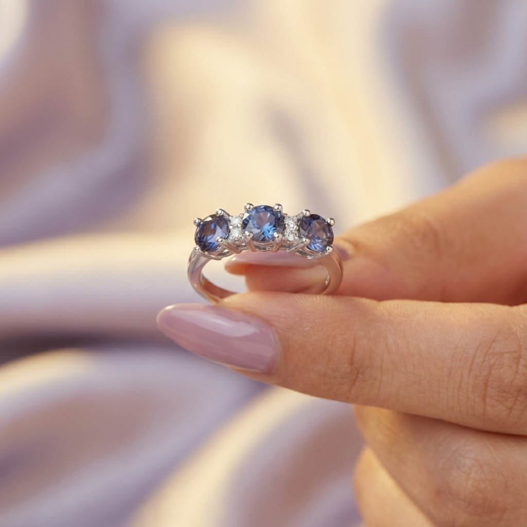 Alexandrite Three Stone Ring