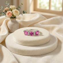 Load image into Gallery viewer, Pink Sapphire Three Stone Ring