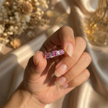 Load image into Gallery viewer, Pink Sapphire Three Stone Ring