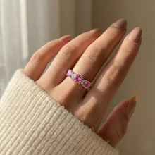 Load image into Gallery viewer, Pink Sapphire Three Stone Ring