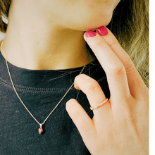 Load image into Gallery viewer, Garnet Heart Necklace - FineColorJewels