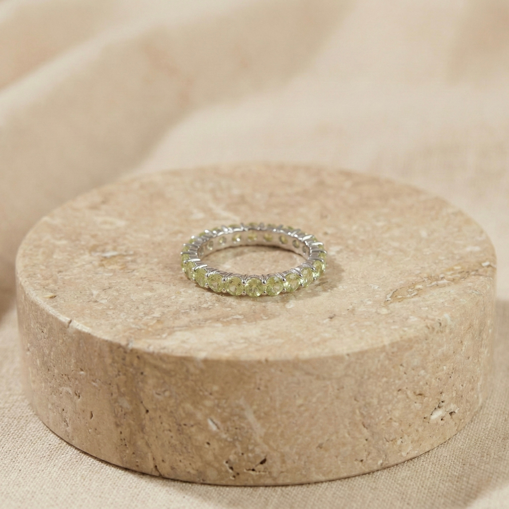 Peridot Half Eternity Ring