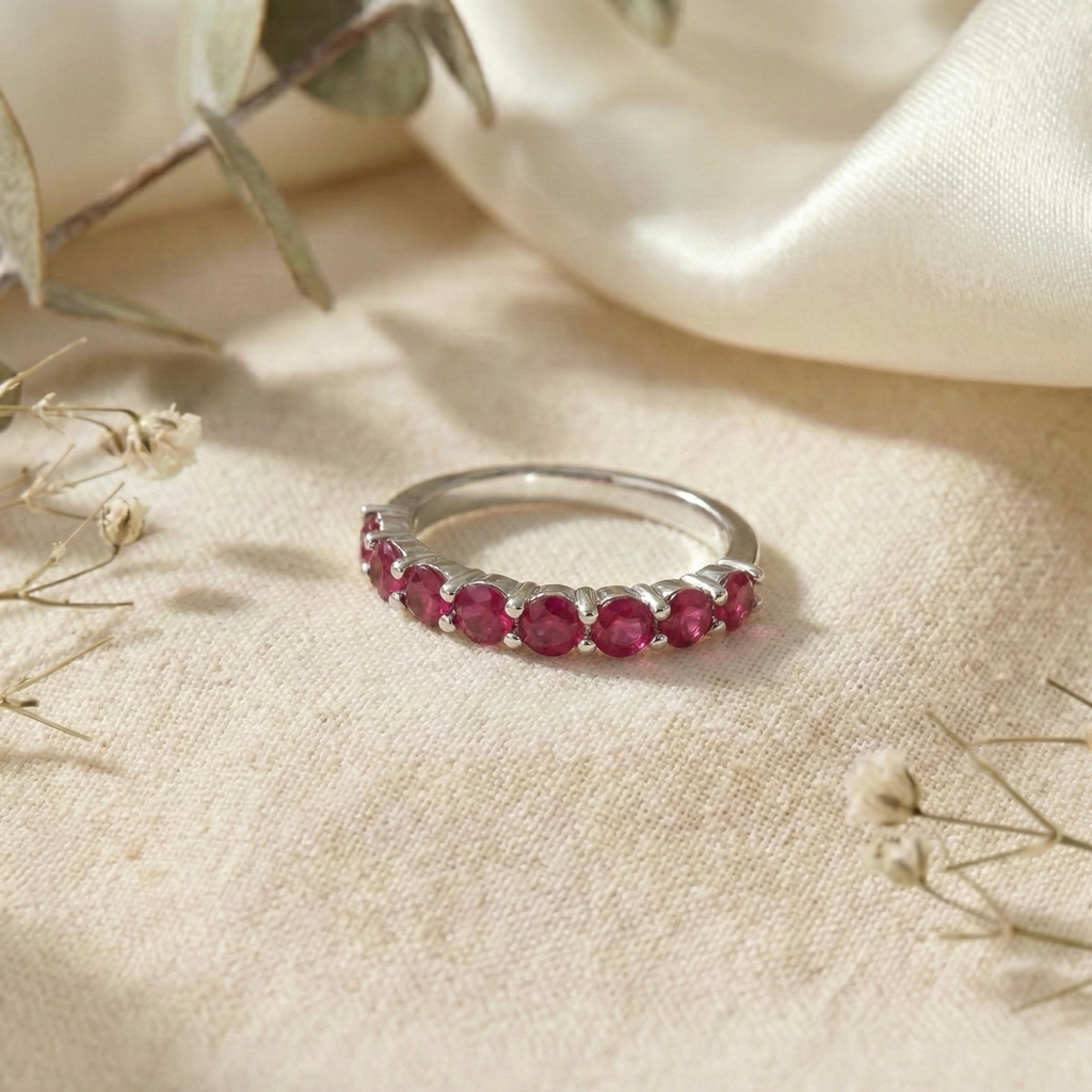 Ruby Half Eternity Ring