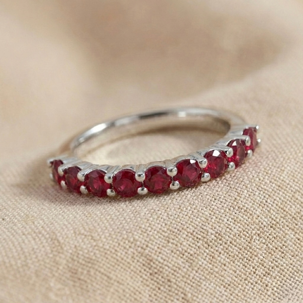 Ruby Half Eternity Ring
