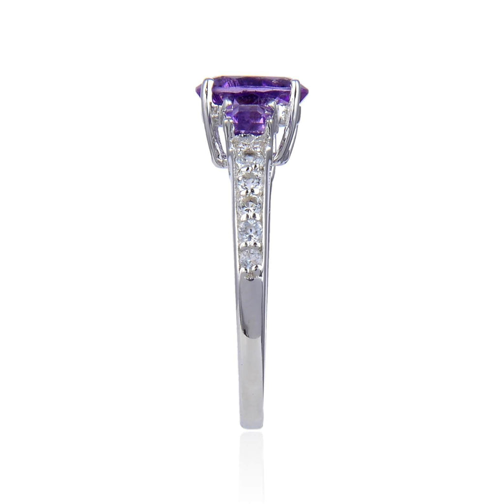 Sterling silver and amethyst ring