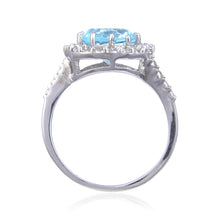 Load image into Gallery viewer, Affordable ring design, ring under $100, ring for gifting, blue gemstone ring for women