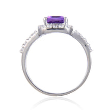 Load image into Gallery viewer, Sterling silver topaz ring, affordable topaz ring, split band ring