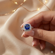 Load image into Gallery viewer, Ceylon Sapphire Cushion Statement Ring