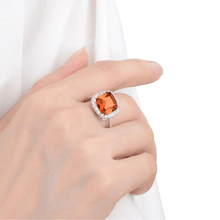 Load image into Gallery viewer, cushion cut sapphire solitaire ring