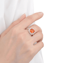 Load image into Gallery viewer, cushion cut sapphire ring for women on a budget, sapphire solitaire ring for her, solitaire ring for women