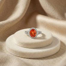 Load image into Gallery viewer, Oval Padparadscha Sapphire Ring