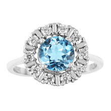 Load image into Gallery viewer, Natural Blue Topaz Round Halo Ring FineColorJewels best gift for girls, best gift for women, Blue Topaz Jewelry, Blue Topaz Ring, Christmas gift, December Birthstone, dla-dm-discount-all-154898, gift for her, Gift for Mom, gift for women, gift from daughter, New Year gift, Valentine&#39;s Day gift