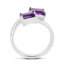 Load image into Gallery viewer, Genuine Amethyst Bypass Ring