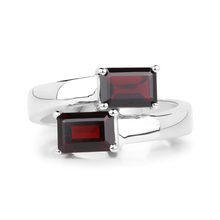 Load image into Gallery viewer, Genuine Garnet Bypass Ring